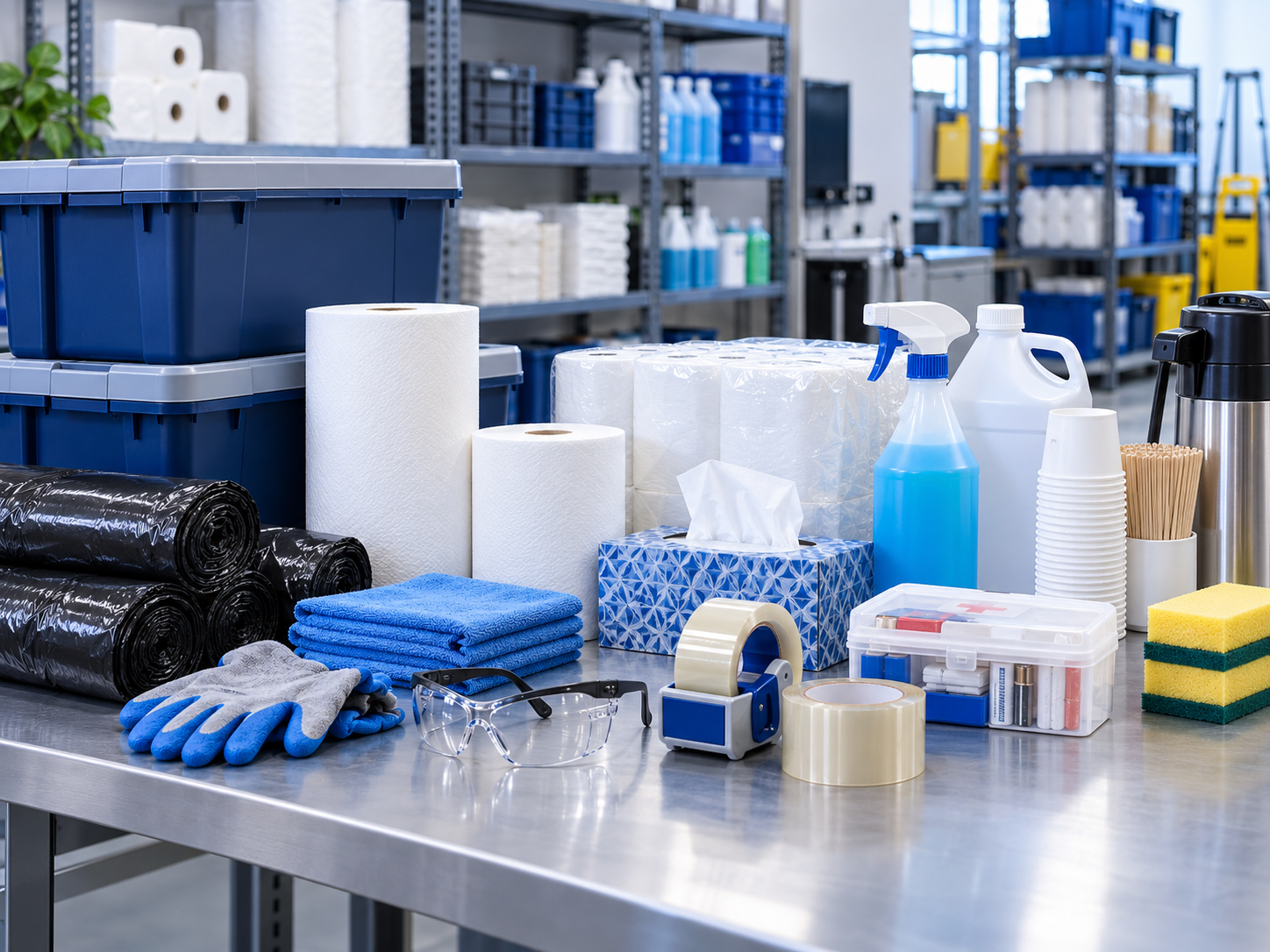 Organized commercial facility supplies